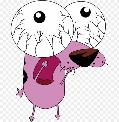courage the cowardly dog Isolated Element in Transparent PNG