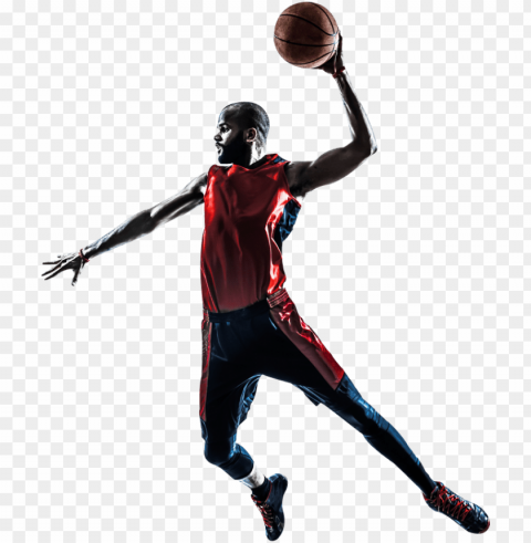 Courtflex - Basketball Player Dunking Transparent Background Isolated PNG Character