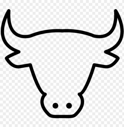 cow head outline vector - cow head PNG files with no background free