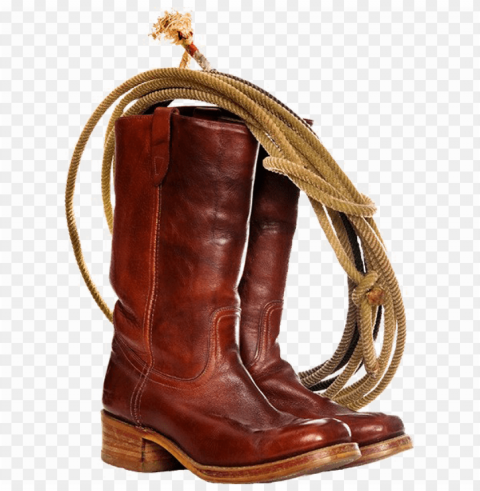 cowboy boot image - cowboy boots and lasso Isolated Illustration with Clear Background PNG