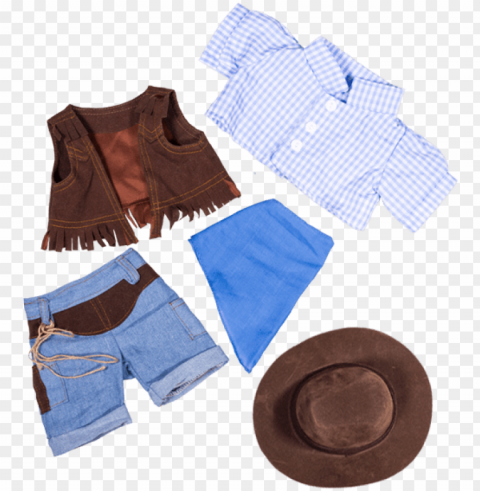 cowboy outfit with cowboy hat - teddy bear PNG transparent icons for web design