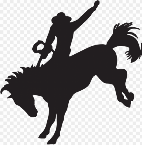 cowboy riding horse silhouette HighResolution PNG Isolated on Transparent Background