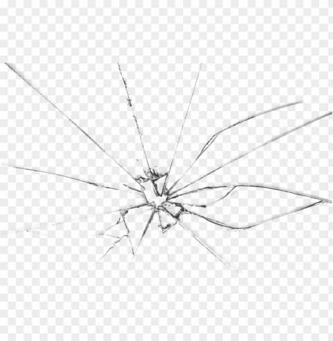 cracked glass effect Transparent Cutout PNG Isolated Element