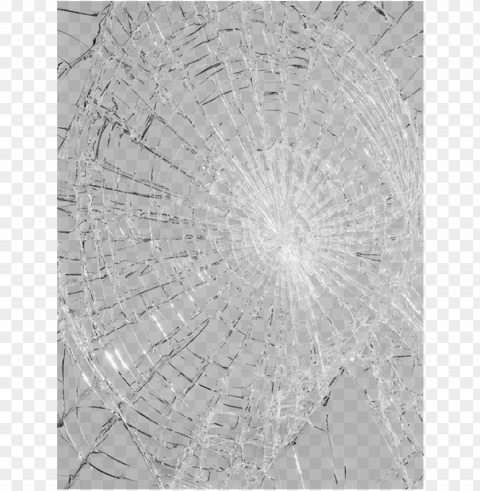 cracked glass transparent PNG isolated
