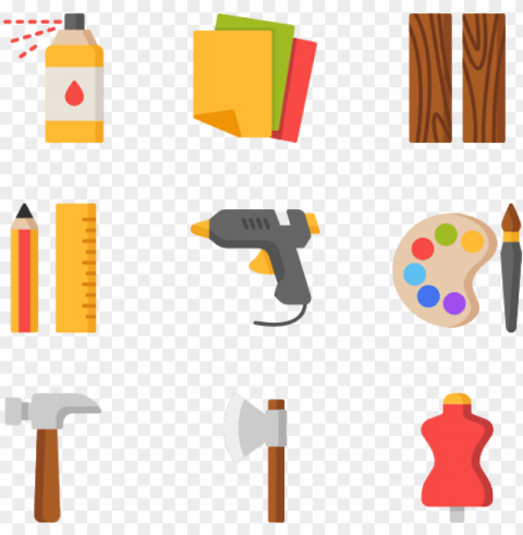 crafts & drafts 50 icons - craft icon Clear background PNG images diverse assortment