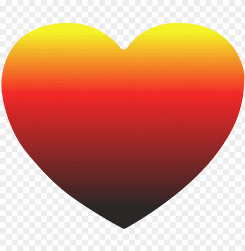 crayon box ombre rainbow heart-shaped mousepad - sunset ombre heart Clear PNG image