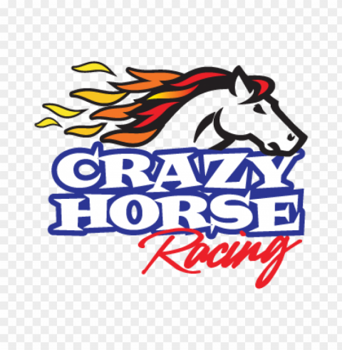 crazy horse racing logo vector PNG images with clear alpha channel