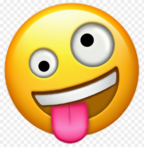 crazy sticker - new crazy face emoji PNG transparent graphics for download