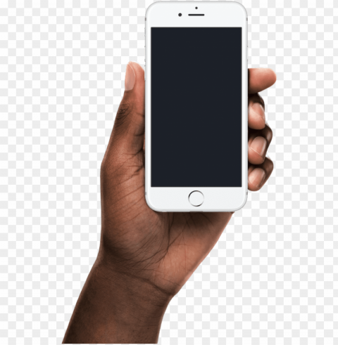 create new mockup using black hand holding iphone - black hand holding iphone Transparent Background PNG Isolated Art