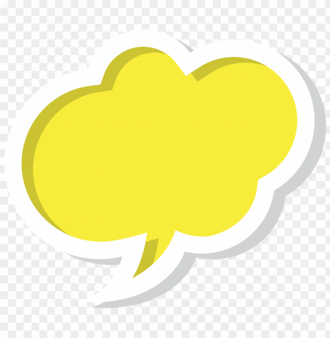 creative modern yellow thought bubble PNG files with transparency