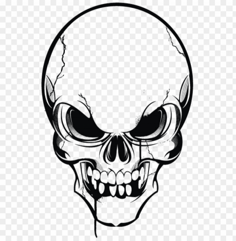 creative skull png high quality image - angry skull vector No-background PNGs