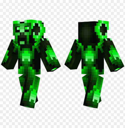 creeper overlord - green and black minecraft skins Clear PNG pictures package