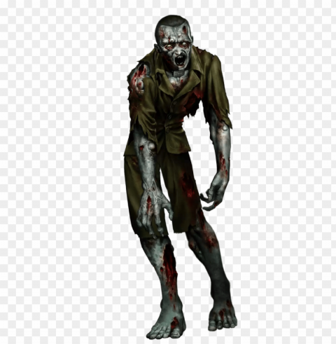 creepy zombie Transparent PNG Isolated Object with Detail