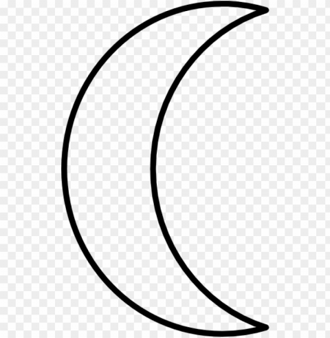 crescent moon clip art at clker - sketch of half moo PNG design elements