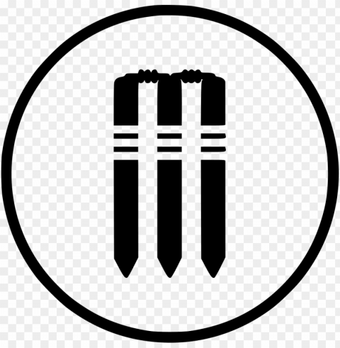 cricket stumps wicket bails one day test svg - cricket stump logo vector Clear Background Isolated PNG Icon