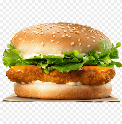 Crispy Chicken Peri Peri Burger - Chicken Patty Burger Ki Transparent Background Isolation In PNG Image