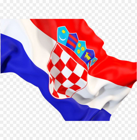 croatia waving flag Isolated Character with Clear Background PNG