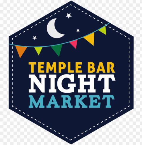 cropped temple bar night market logo - graphic desi ClearCut Background PNG Isolated Subject