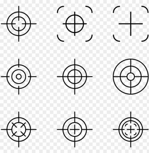 crosshair - sniper target Isolated Object with Transparent Background PNG