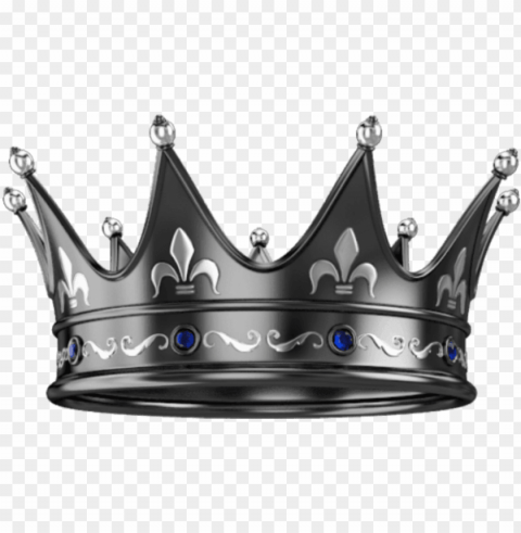 #crown #corona #black #negro #negra #king #rey #queen - corona de reina negra PNG Isolated Design Element with Clarity