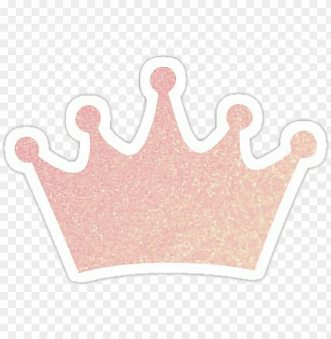 crown glitter pink yellow hair bynisha freetoedit image - royalty-free PNG Graphic with Transparent Isolation