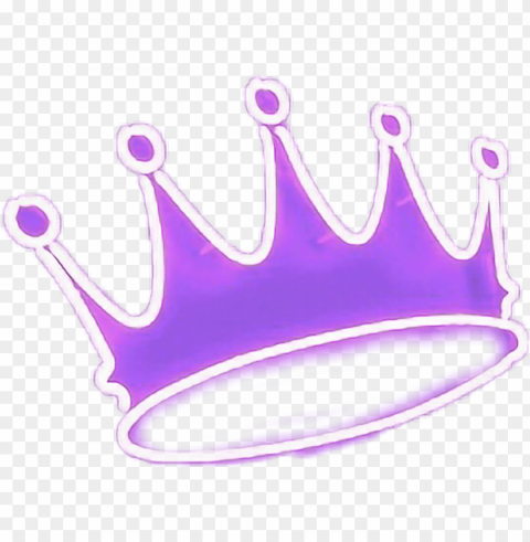#crown #neon #purple #king #queen #sexy #re #prince - crown transparent neon Clean Background Isolated PNG Image