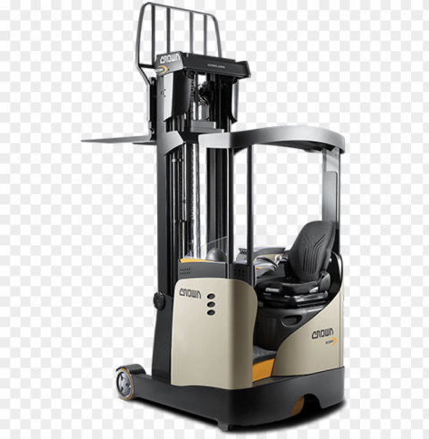 crown's esr 5200 series sit-down reach truck with movi PNG photos with clear backgrounds