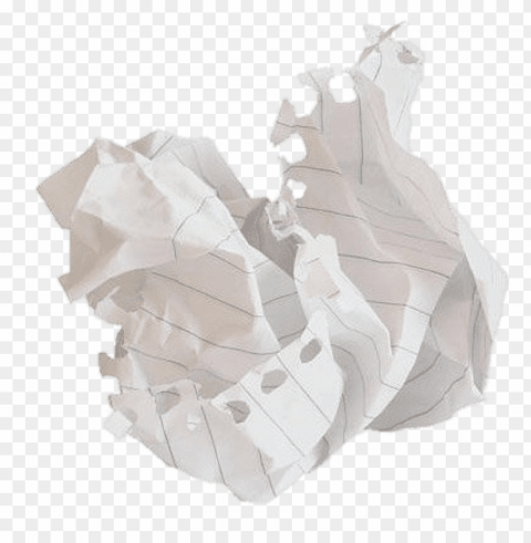 crumpled paper lined sheet PNG graphics with clear alpha channel