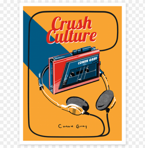 crush culture poster - conan gray crush culture poster Isolated Object on Clear Background PNG