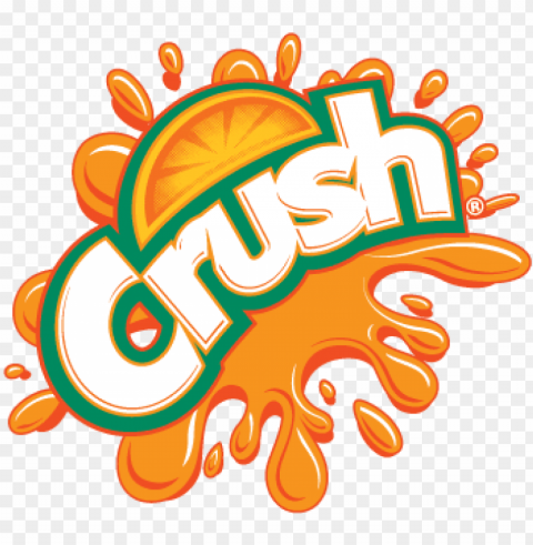crush watermelon soda - crush orange soda logo Isolated Element in HighQuality PNG