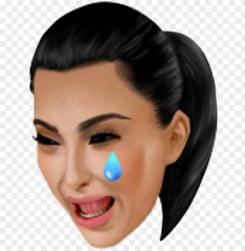 cry sad emoji kimoji ftestickers kimkardashian freetoed - crying kimoji Transparent background PNG images selection
