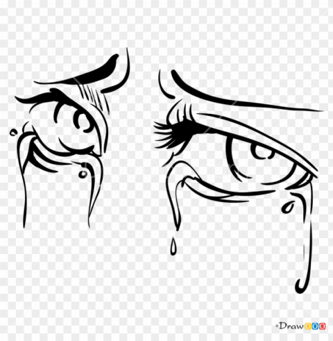 crying eyes drawing cartoon PNG graphics with alpha channel pack