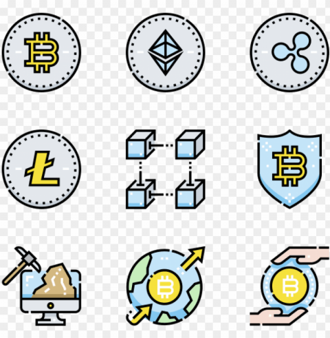 cryptocurrency PNG Isolated Subject on Transparent Background