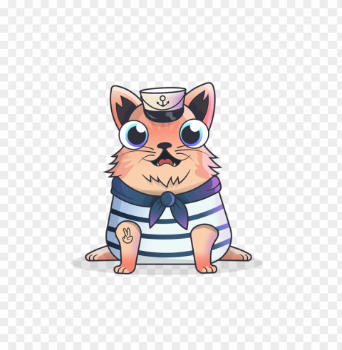 Cryptokitty Sailor PNG Image With Transparent Isolated Graphic Element