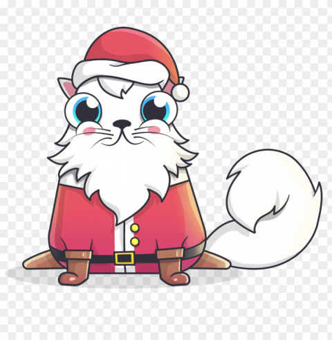 cryptokitty santa claus PNG Image with Transparent Isolation