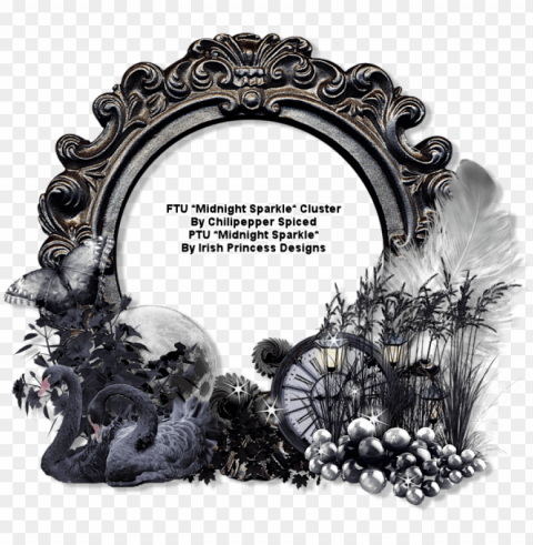 ct ftu midnight sparkle cluster borders and frames - halloween cluster frame ftu Transparent PNG graphics library