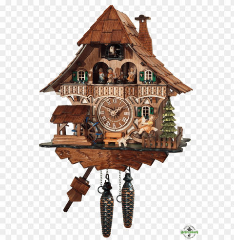 cuckoo clock quartz chalet - cuckoo clock 1 day vs 8 day ClearCut Background Isolated PNG Design