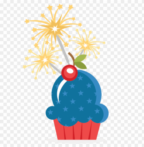 cupcake clipart july 4th - 4th of july cupcake Clear Background PNG Isolated Element Detail