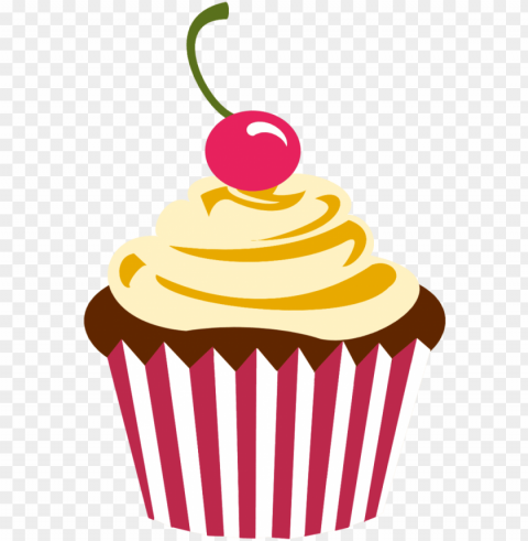 cupcake logo cherry chocolate cupcake by - cupcake Isolated Element in Clear Transparent PNG