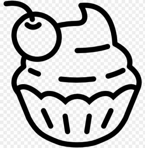 cupcake muffin bakery dessert- petit four Isolated Item on Transparent PNG