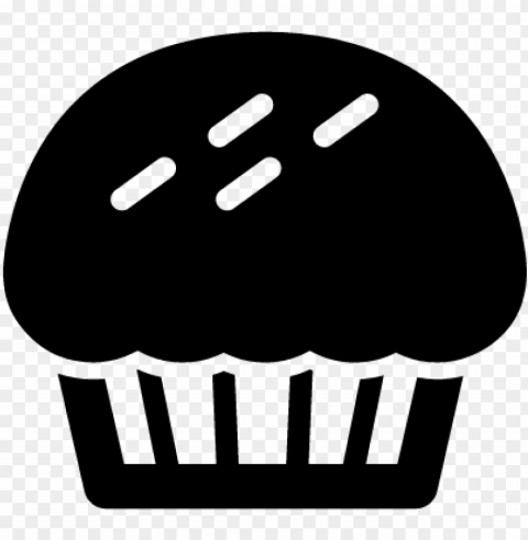 cupcake vector - foods silhouette PNG for educational projects