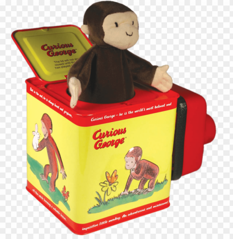 curious george jack in the box Isolated Element in HighQuality PNG