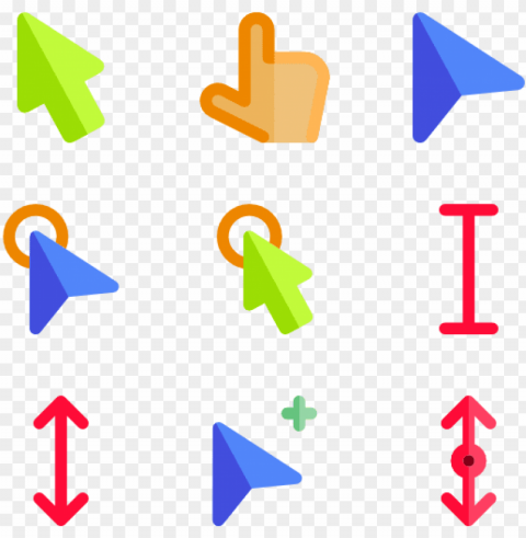 cursors - mouse click icon color PNG transparent images for social media