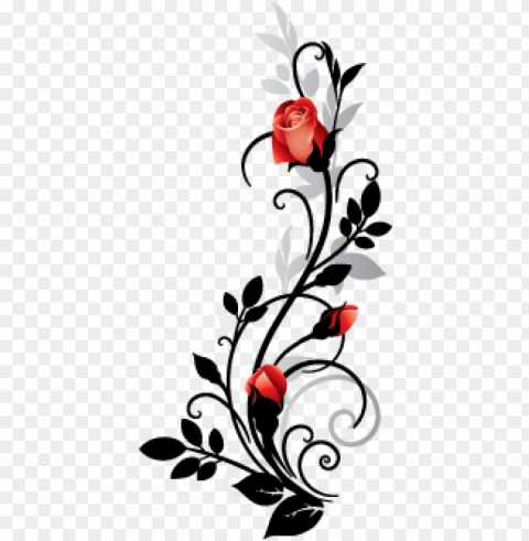 curtido curtir compartilhar - decorative flower designs border Clear Background PNG Isolated Illustration