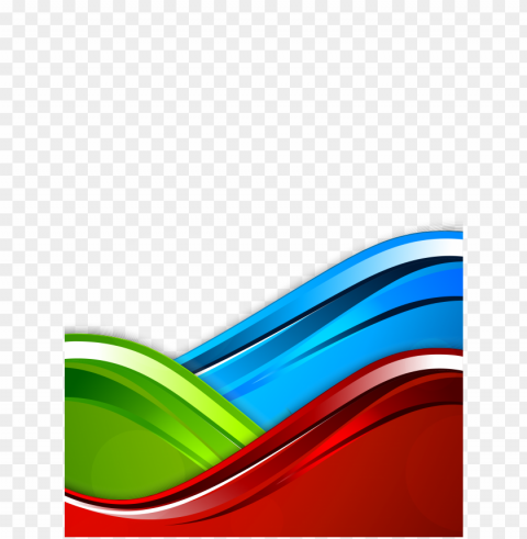 curve pattern blue red green PNG files with transparent canvas collection