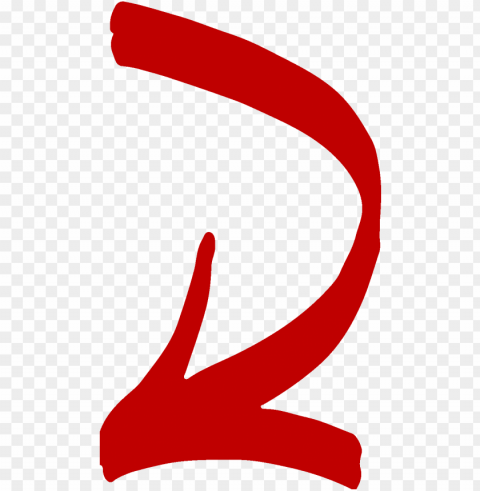 curved arrow drawn parallel to curved line - red arrow point Transparent Background Isolation of PNG