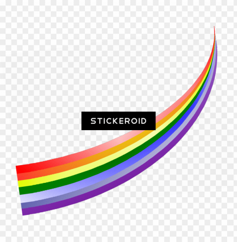 curved rainbow - graphic desi PNG with Clear Isolation on Transparent Background