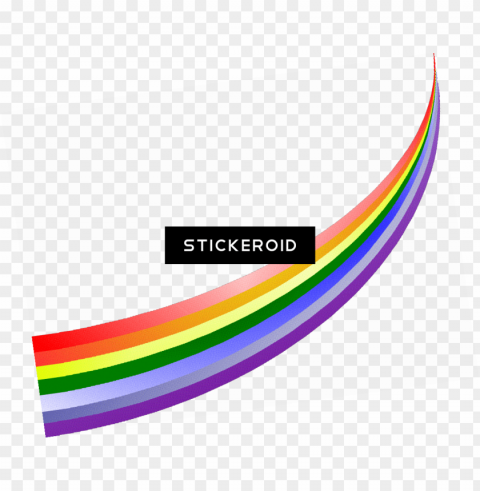 Curved Rainbow - Graphic Desi PNG With Clear Isolation On Transparent Background