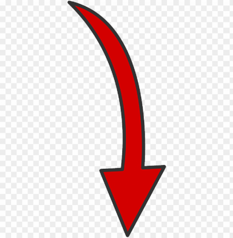 curved red arrow - background curved arrow Isolated Icon in HighQuality Transparent PNG