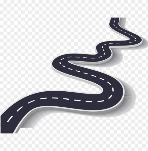 curved road - roadmap clip art free Transparent PNG Image Isolation